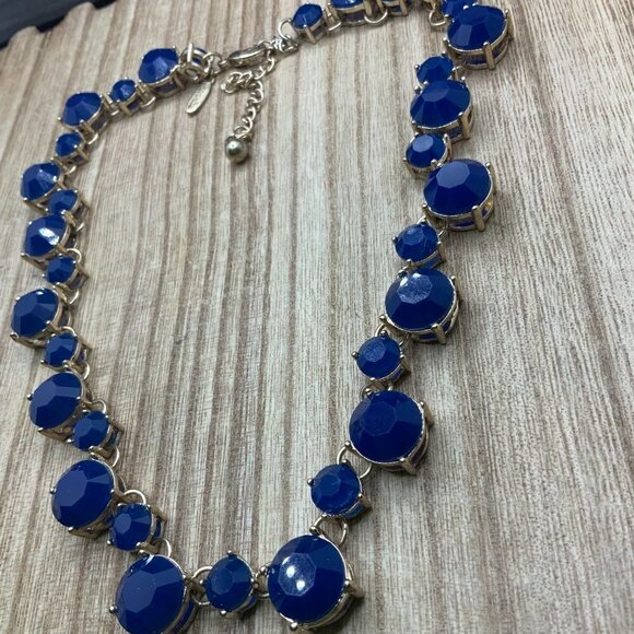 Natasha Couture Cobalt Blue Circular Necklace - Picture 1 of 7